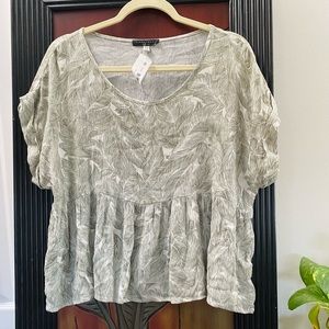 Oversized Banana Leaf Crop Top